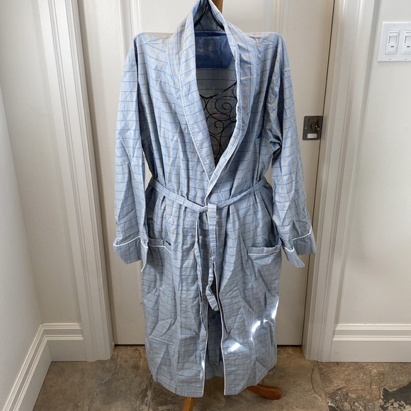 Men’s Nautica Long Sleeve Lightweight Cotton Woven Robe - Picture 1 of 8